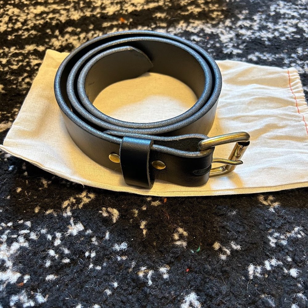 Corter Leather black leather belt (32)